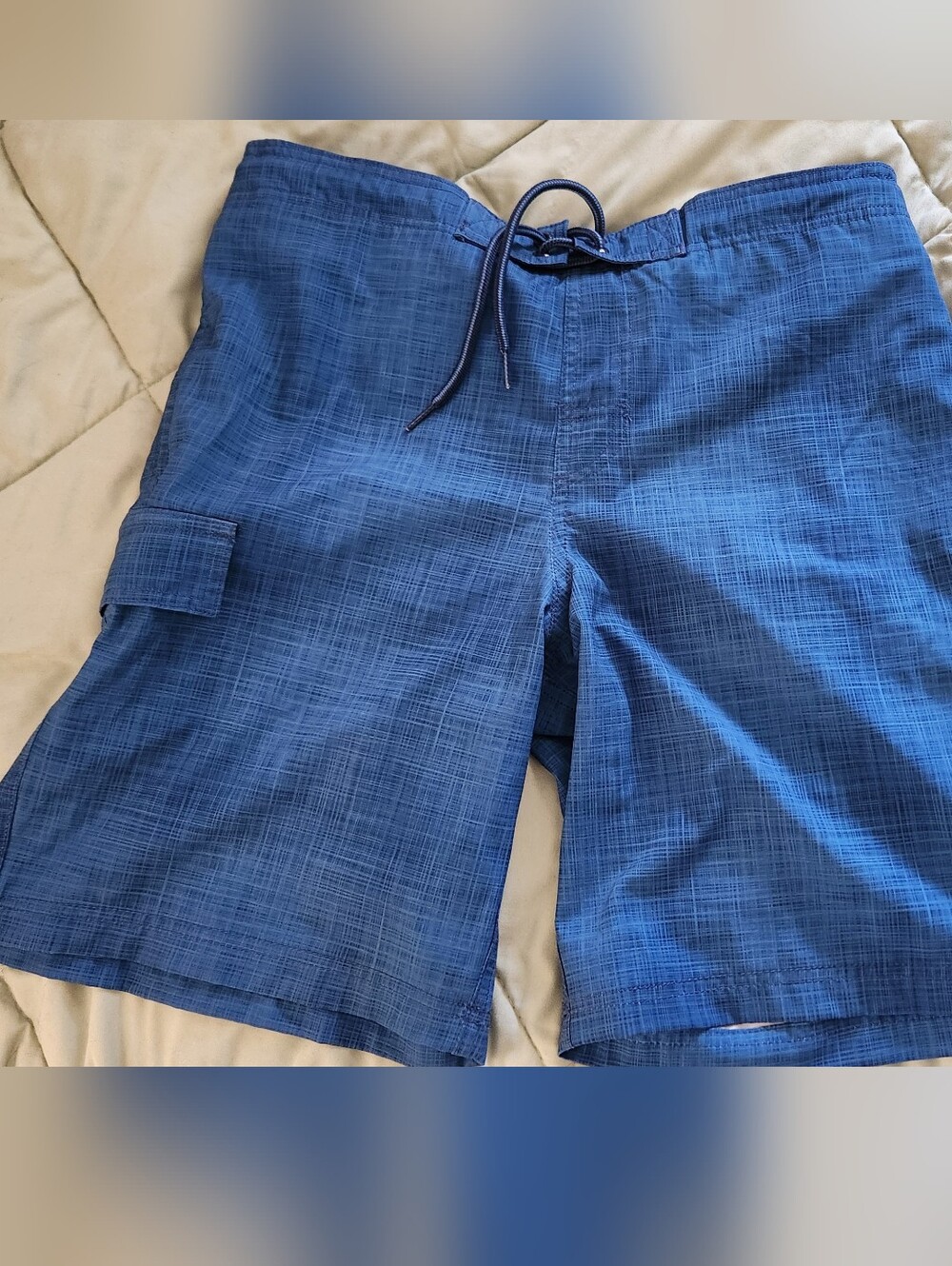 George Blue Plaid Men's Board Shorts